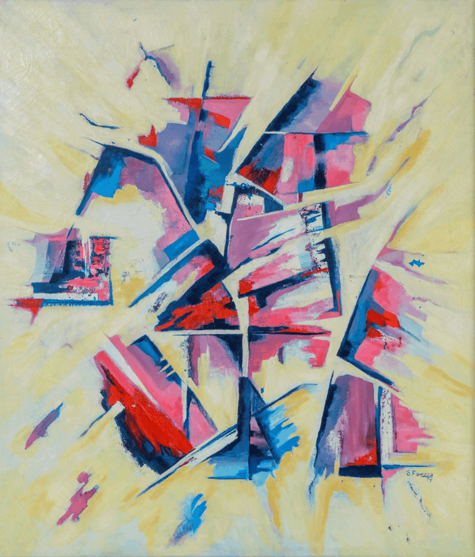 Pintura al óleo abstracta 